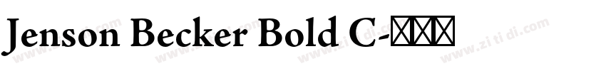 Jenson Becker Bold C字体转换